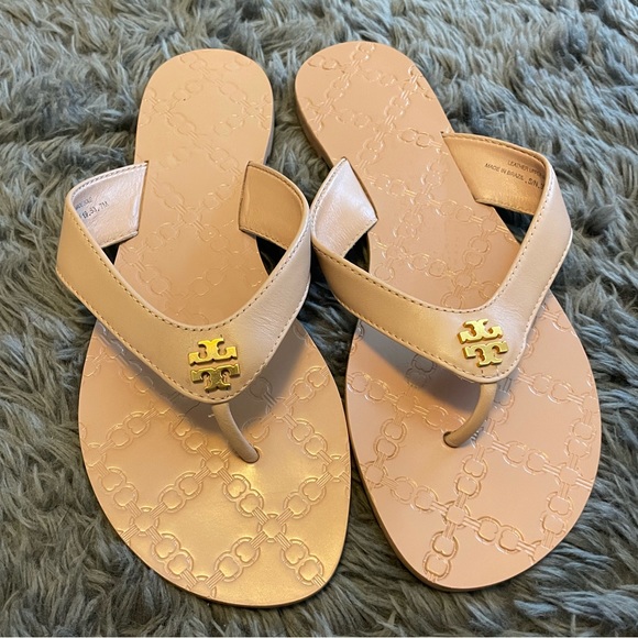 Tory Burch Shoes - Tory Burch Nude Flip Flops size 7